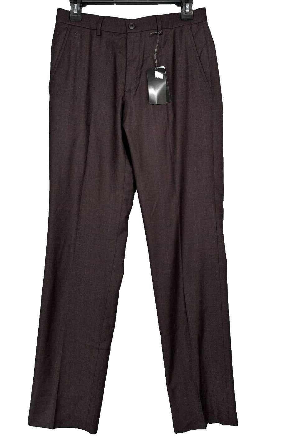 Armani Exchange Dress Pants Mens Size 32x32 Merlot Dark Red Slim Fit Wool NWT