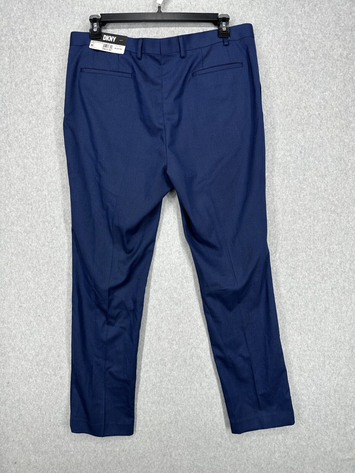 DKNY Dress Pants Mens Size 38x32 Blue Dot Modern Fit Stretch NWT $135