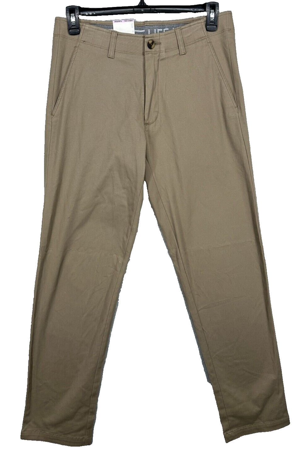 Haggar Life Khaki Pants Mens Size 32x34 Medium Beige Straight Fit Comfort NWT