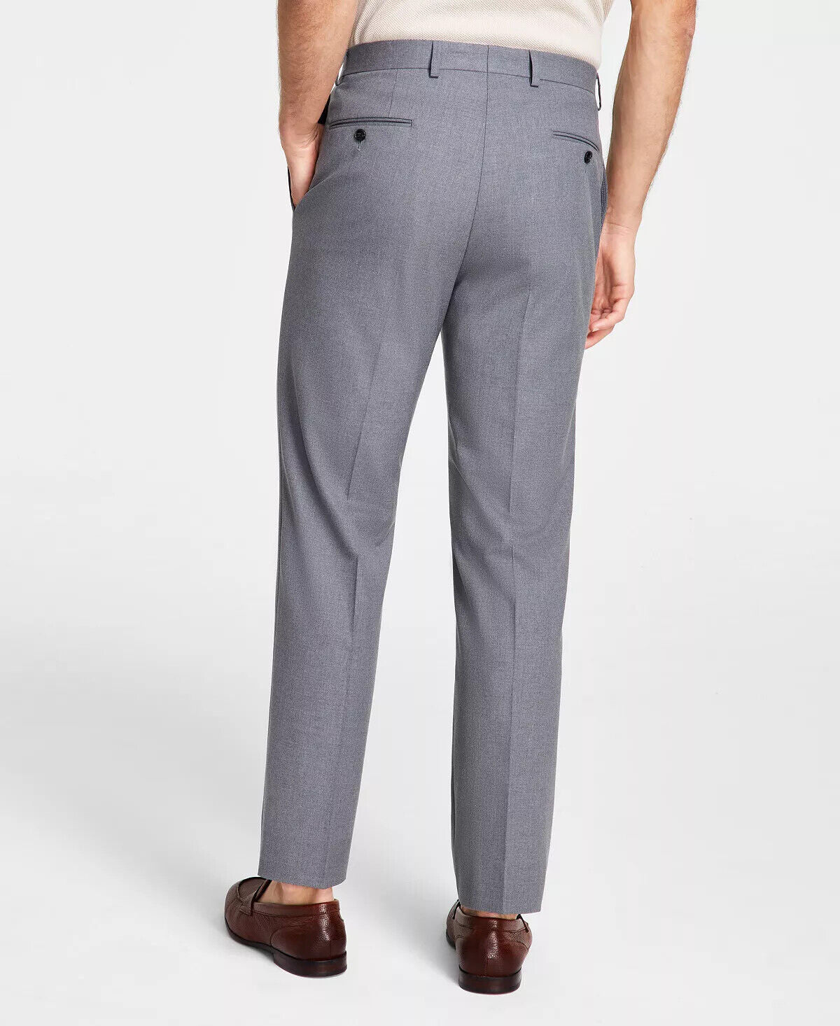 MICHAEL KORS Dress Pants Size 42x30 Gray Classic Fit Performance FLAW