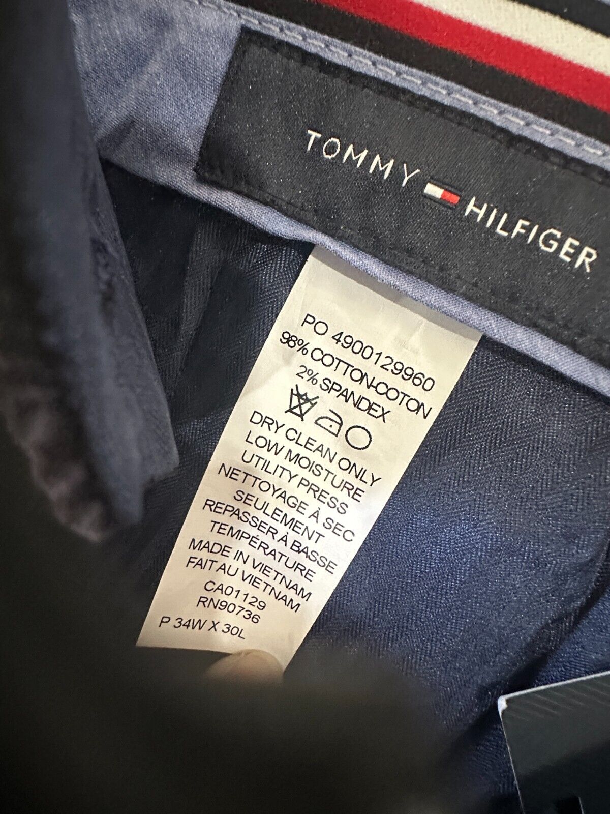 TOMMY HILFIGER Corduroy Pants Mens Size 34x30 Black Modern Fit NWOT $95