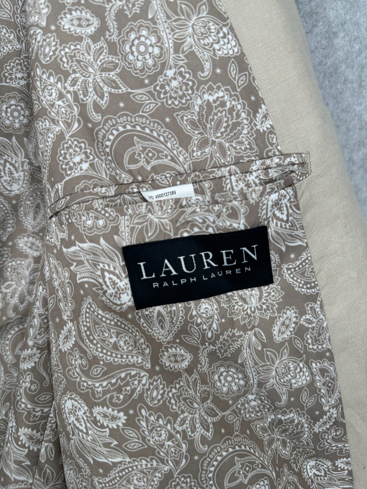 Lauren Ralph Lauren Sport Coat Size 36R Tan UltraFlex Classic Fit Linen NWT