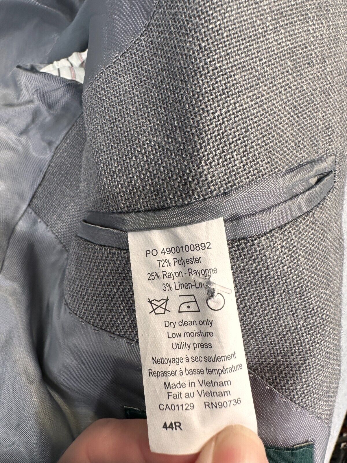 Lauren Ralph Lauren Sport Coat Size 44R Gray Neat Classic Fit UltraFlex NWOT