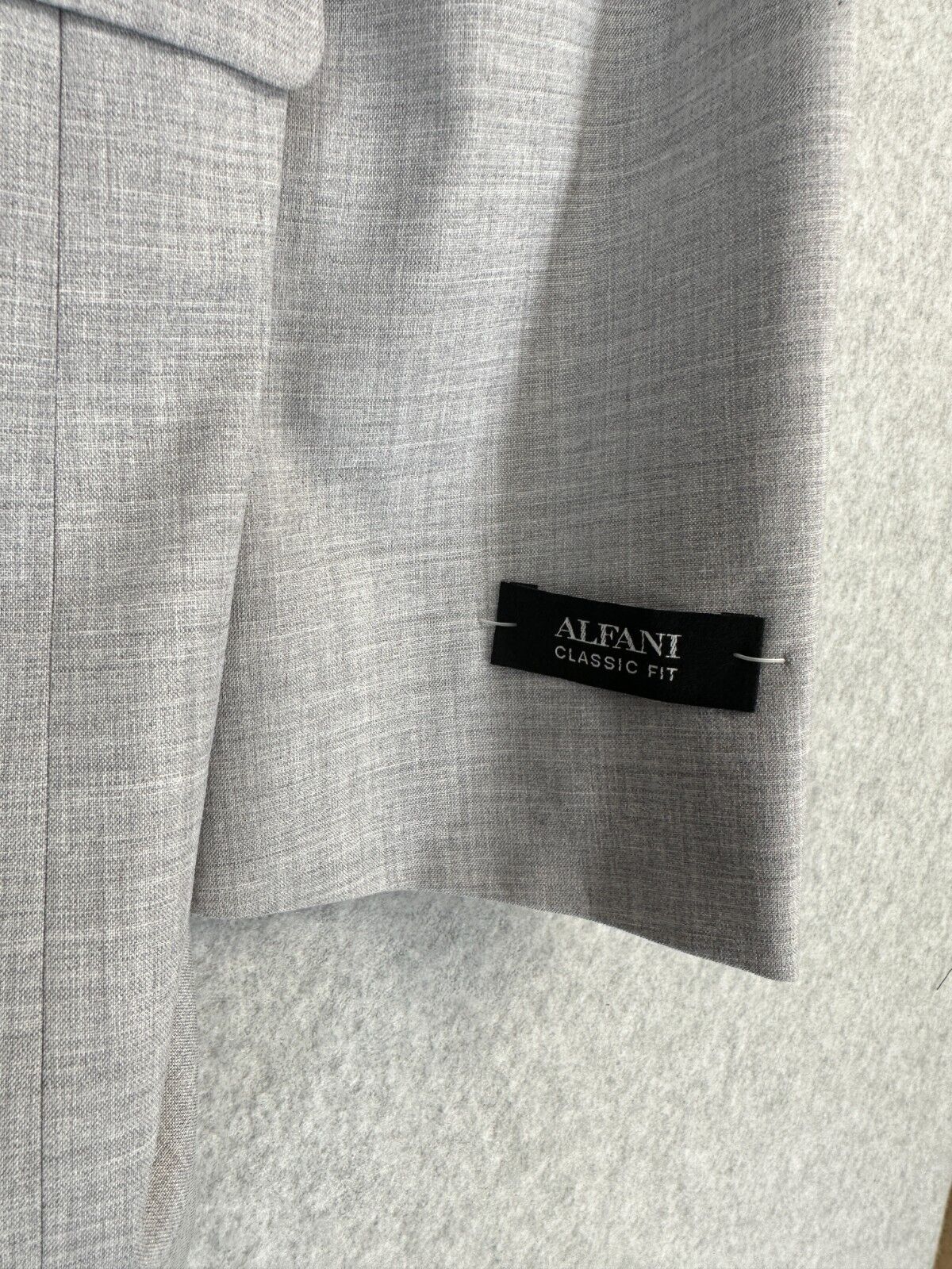 ALFANI Jacket Size 36S Light Gray Solid Classic Fit Stretch NWT $360