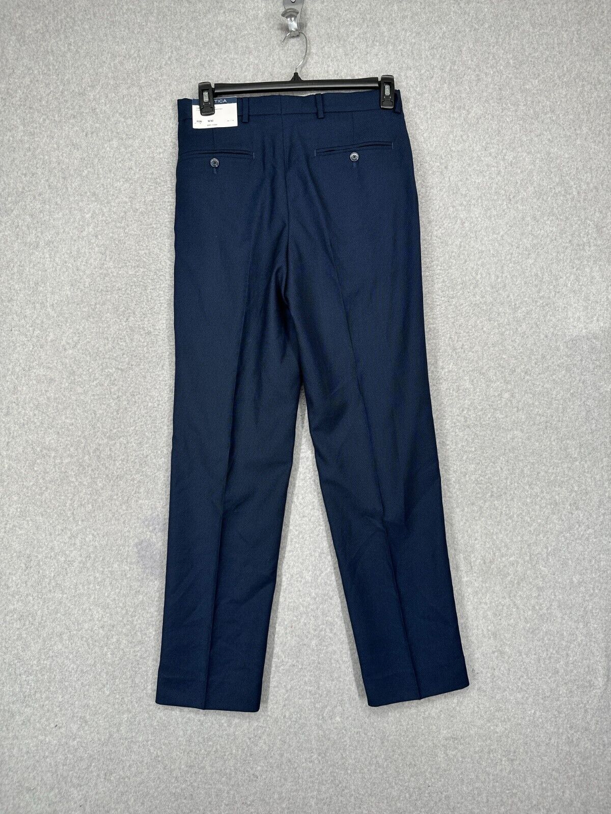 NAUTICA Suit Pants Mens Size 38x32 Navy Birdseye Modern Fit Bi-Stretch NWT