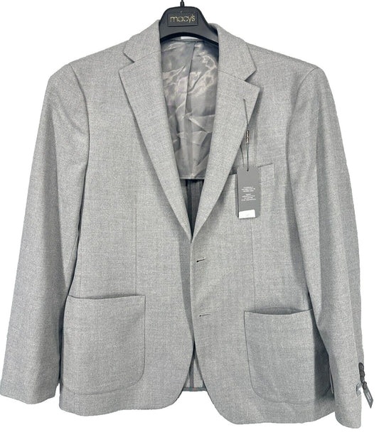 MICHAEL KORS Sport Coat Size 40S Light Gray Classic Fit Herringbone Woven FLAW