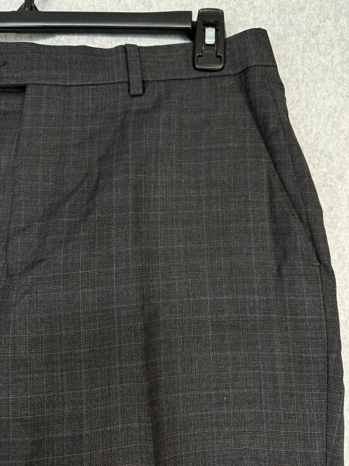 Ralph Lauren Mens Dress Pants 38x34 Gray Blue Plaid UltraFlex Classic Fit NWT