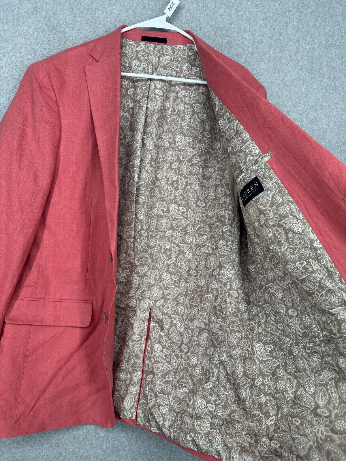 Lauren Ralph Lauren Sport Coat Size 42R Red UltraFlex Classic Fit Linen NWT