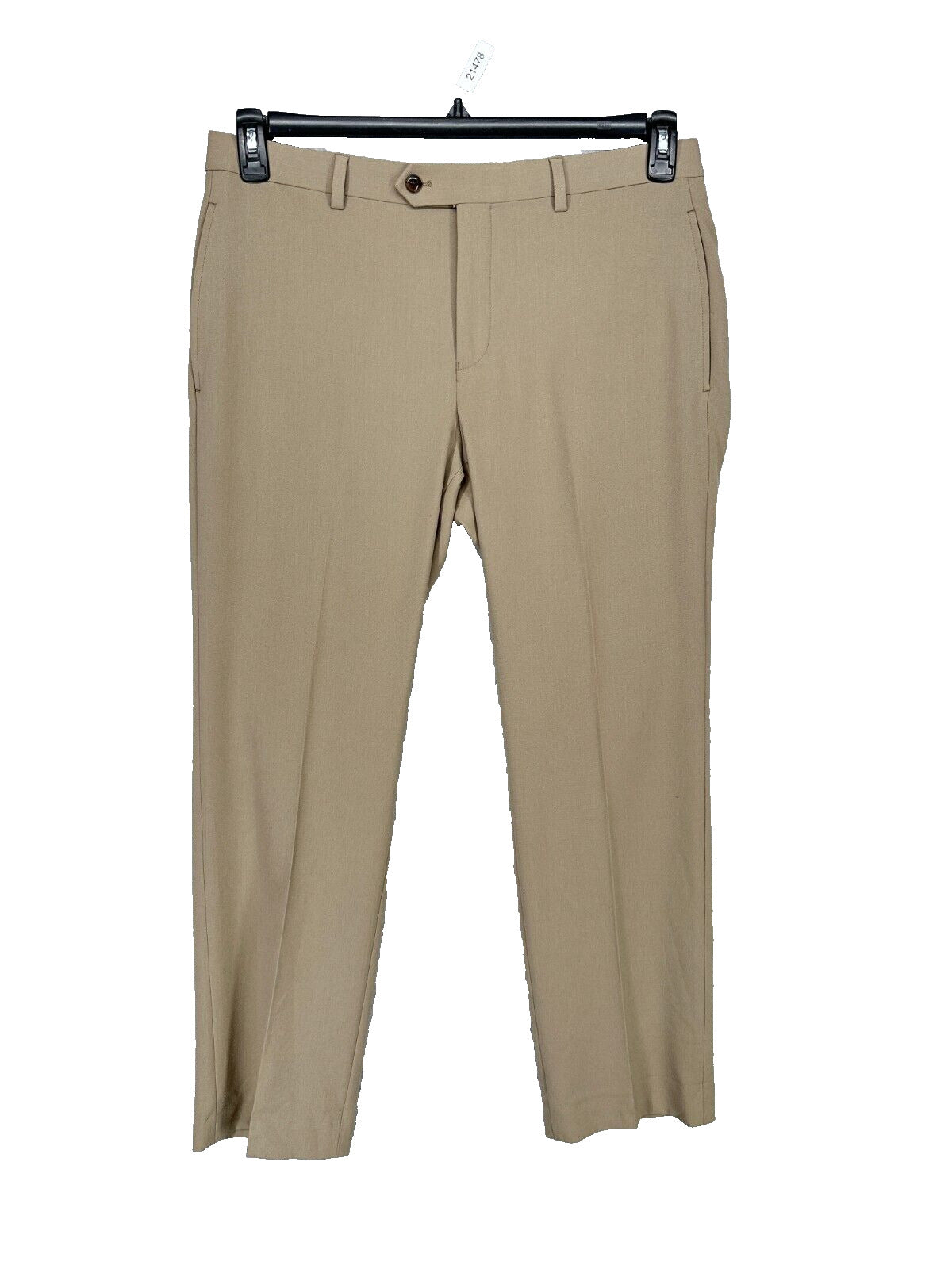 Michael Kors Dress Pants Mens Size 34x30 Tan Classic Fit Performance NWT FLAW!