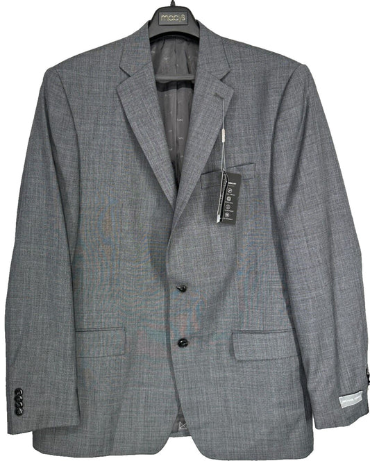 MICHAEL KORS Suit Jacket Size 46L Mid Gray Classic Fit Wool Blend Stretch NWOT