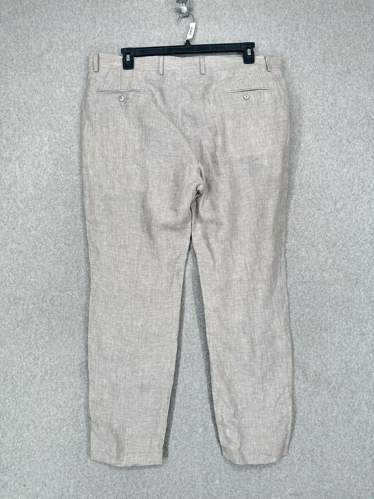 Tommy Hilfiger Dress Pants Mens 40x32 Gray 100% Linen Straight Leg FLAWS