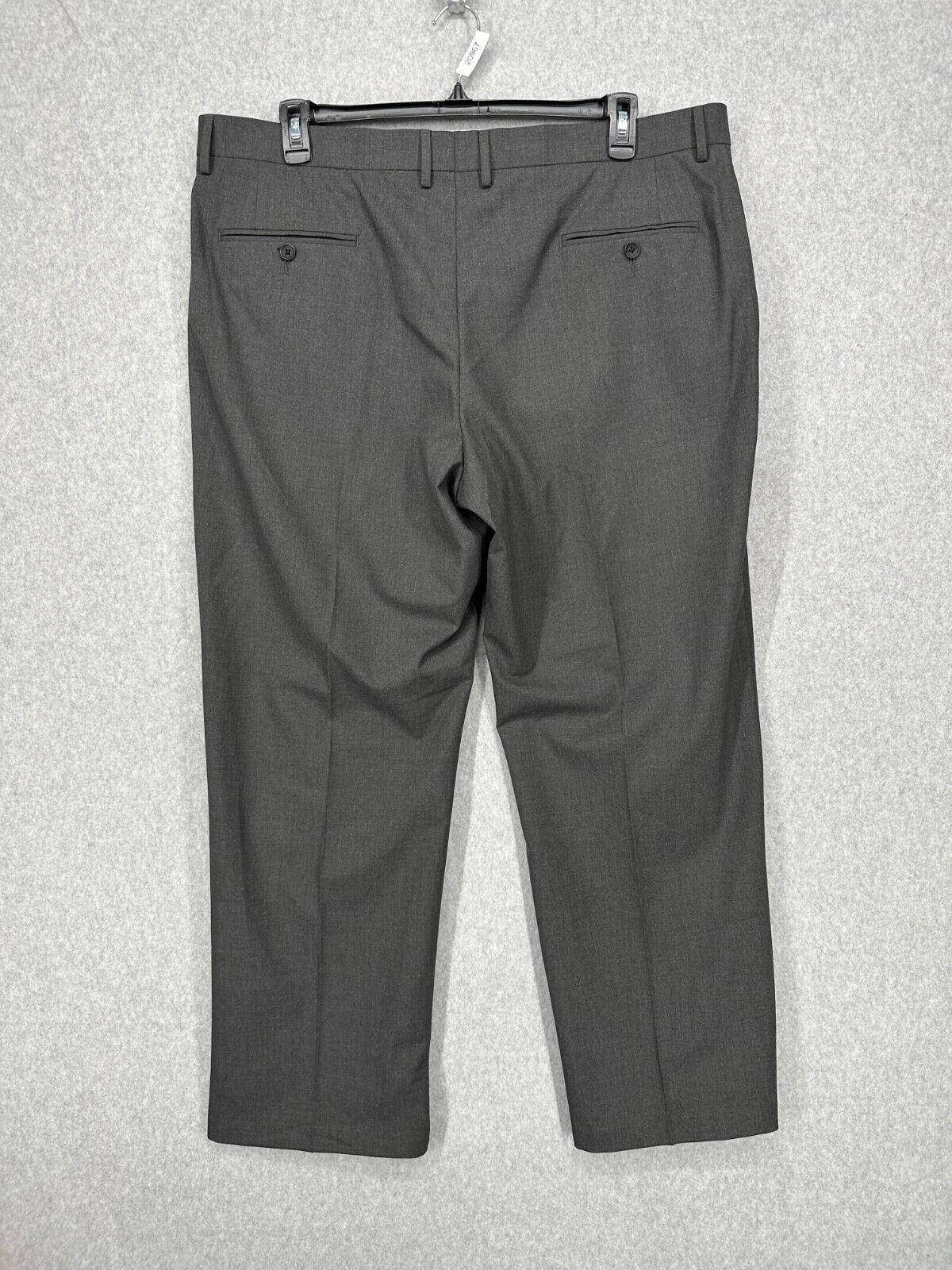 J.M. Haggar Pants 42x30 Dark Charcoal Classic Fit 4-Way Stretch Flat Front NWOT