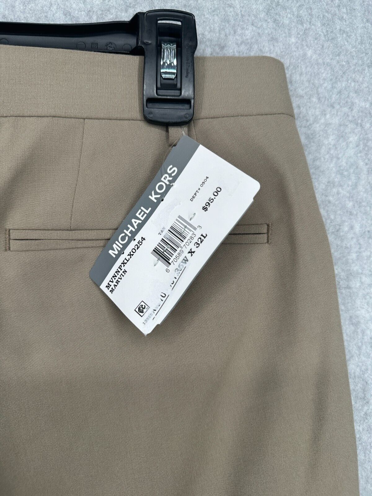 Michael Kors Dress Pants Mens Size 36x32 Tan Classic Fit Performance FLAW