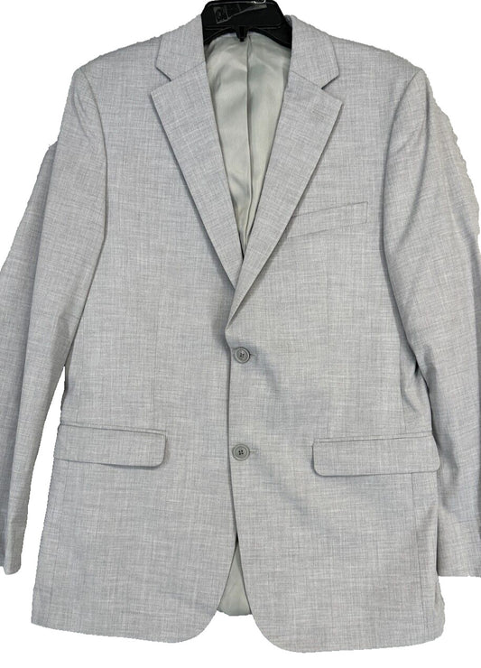 ALFANI Jacket Size 38L Light Gray Solid Classic Fit Stretch NWT $360