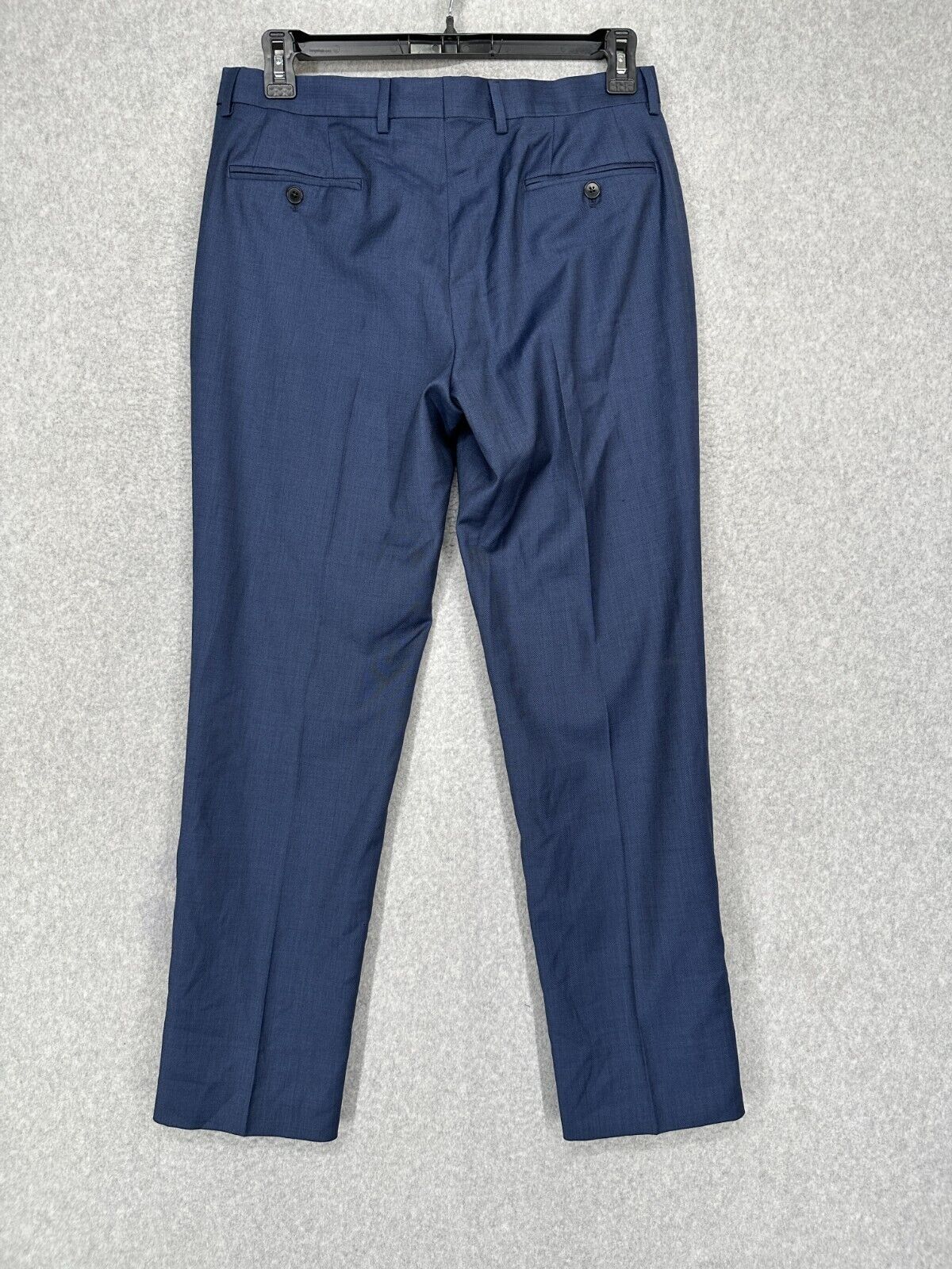 Armani Exchange Dress Pants Mens Size 34S Blue Solid Slim Fit Wool NWT