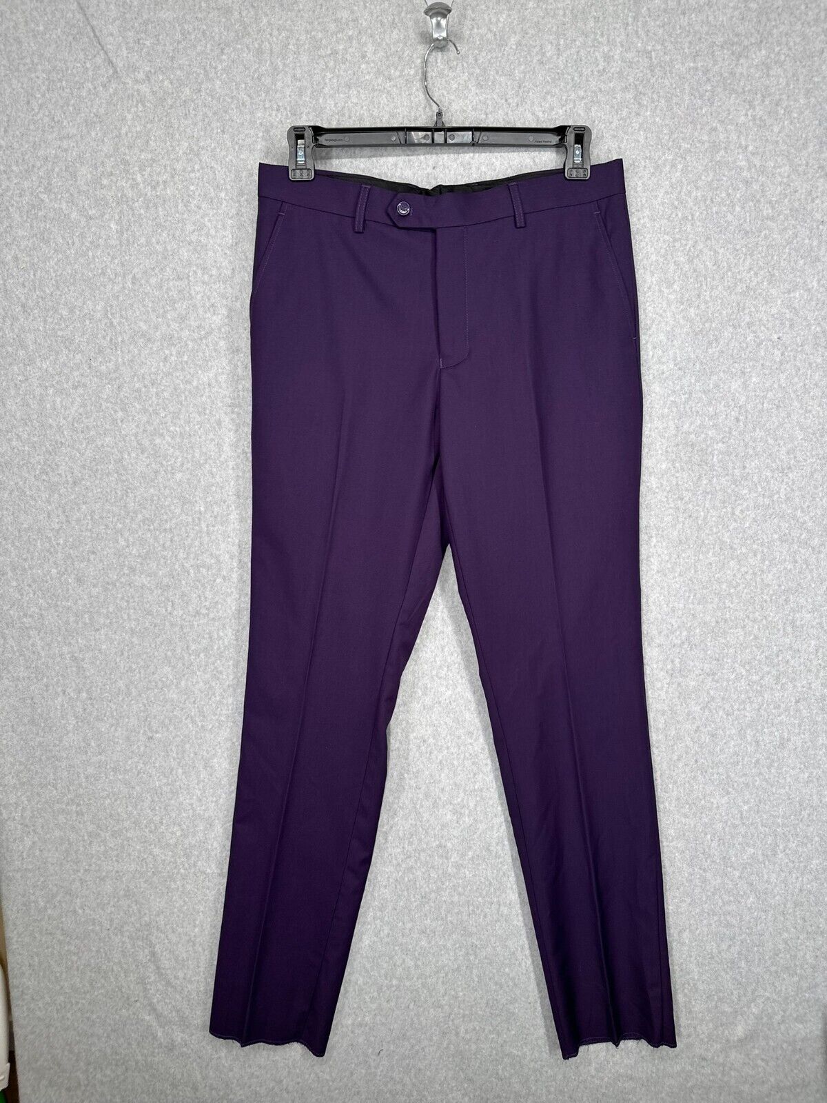 BRAVEMEN Suit Size 40R 34W Plum Purple Slim Fit 3-Piece Performance NWT