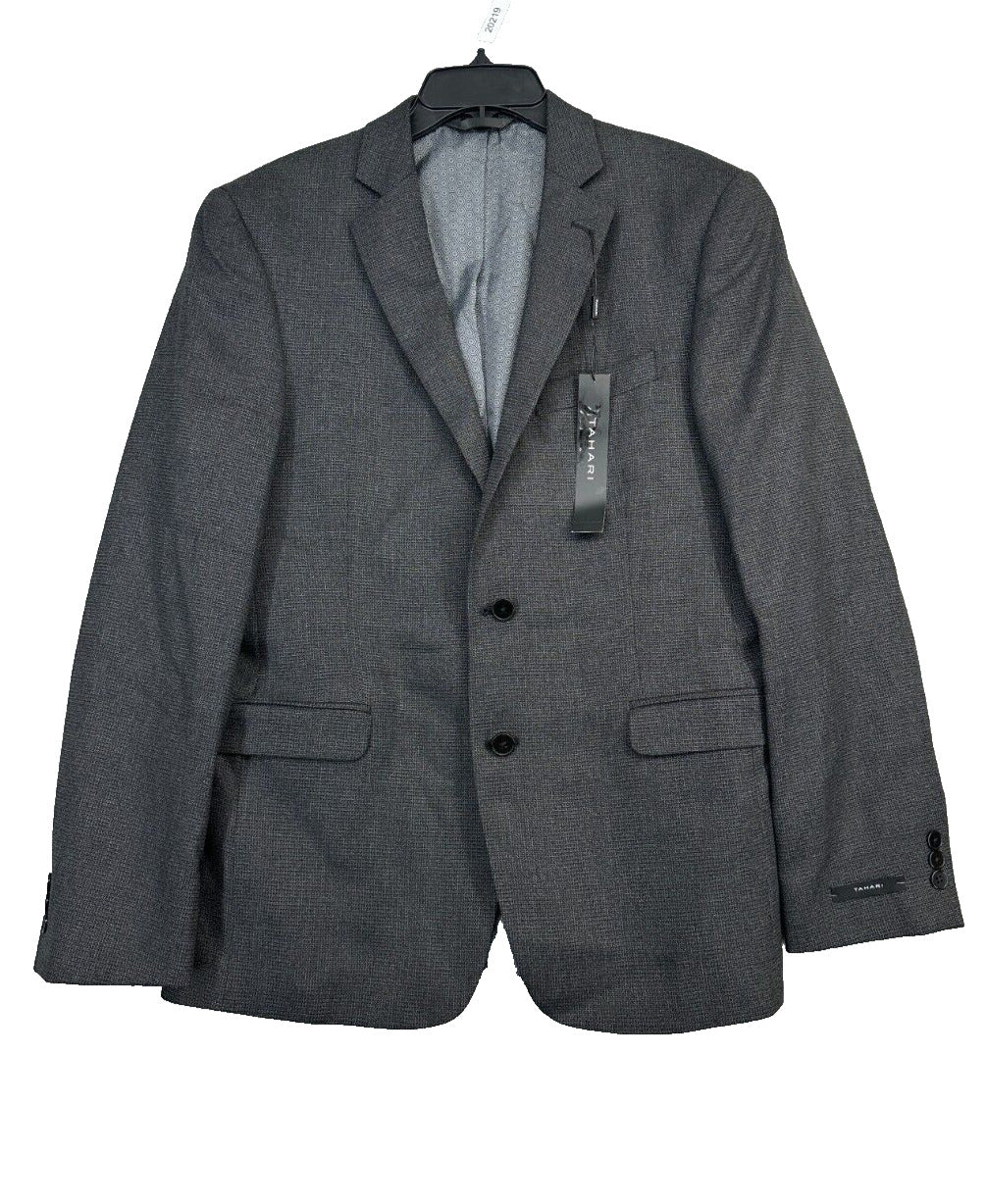 TAHARI Sport Coat Size 42S Dark Gray Textured Moderne Joe Jacket 262B3SJ NWT