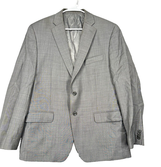 MICHAEL KORS Suit Jacket Size 42R Light Gray Sharkskin Modern Fit Wool Stretch