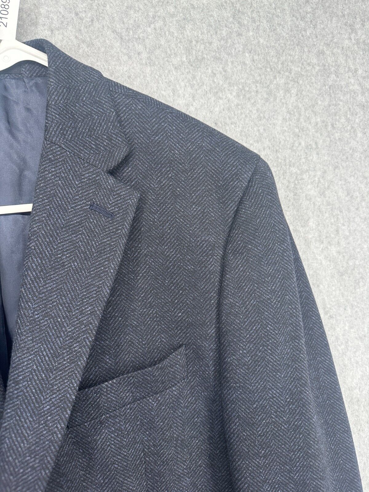 MICHAEL KORS Sport Coat Size 42S Navy Herringbone Regular Fit Stretch NWOT