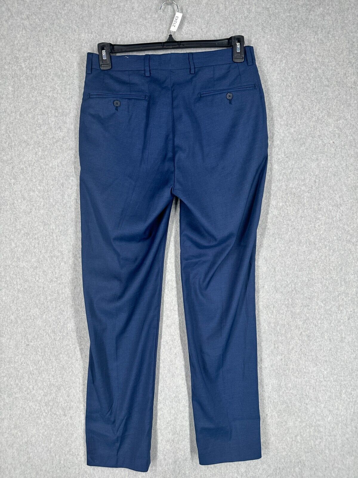 Calvin Klein Dress Pants Mens Size 32x32 Blue Solid Slim Fit Performance PreWorn