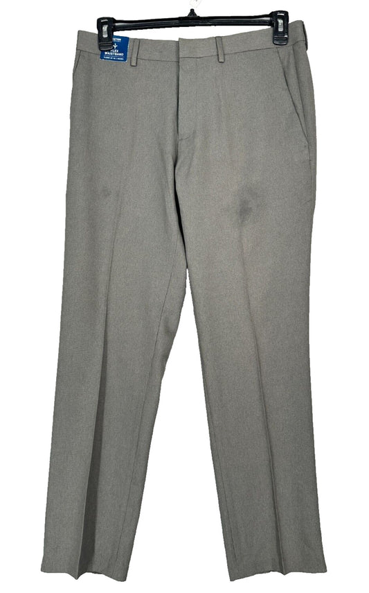 Kenneth Cole Reaction Dress Pants Mens 32x30 Gray Micro Check Modern Fit NWT