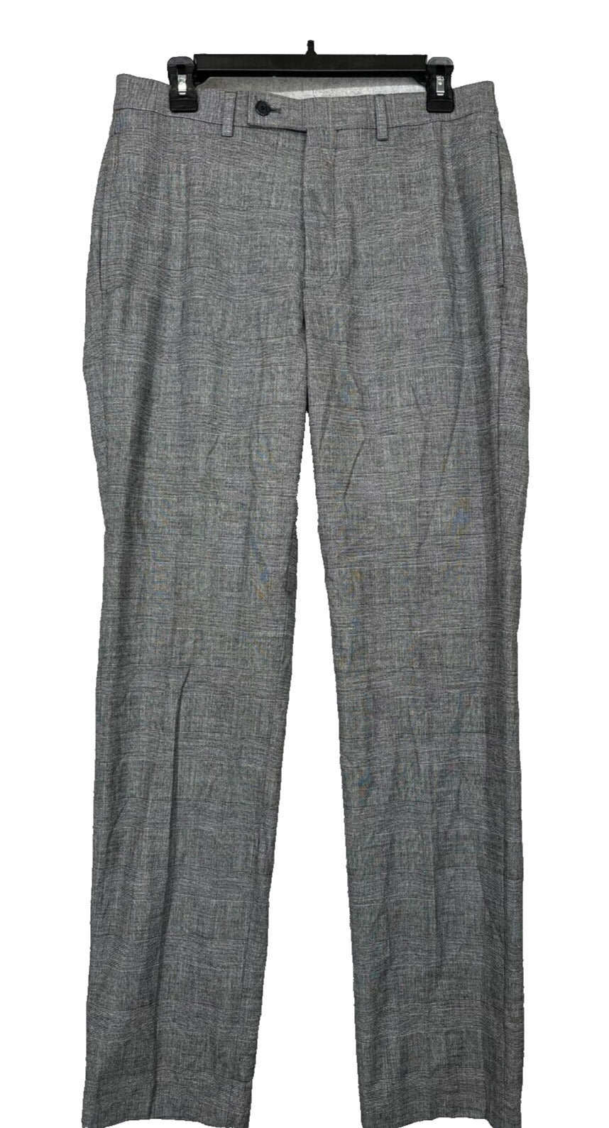 Calvin Klein Dress Pants Mens Size 36x29 Black White Plaid Slim Fit JEROME NWT