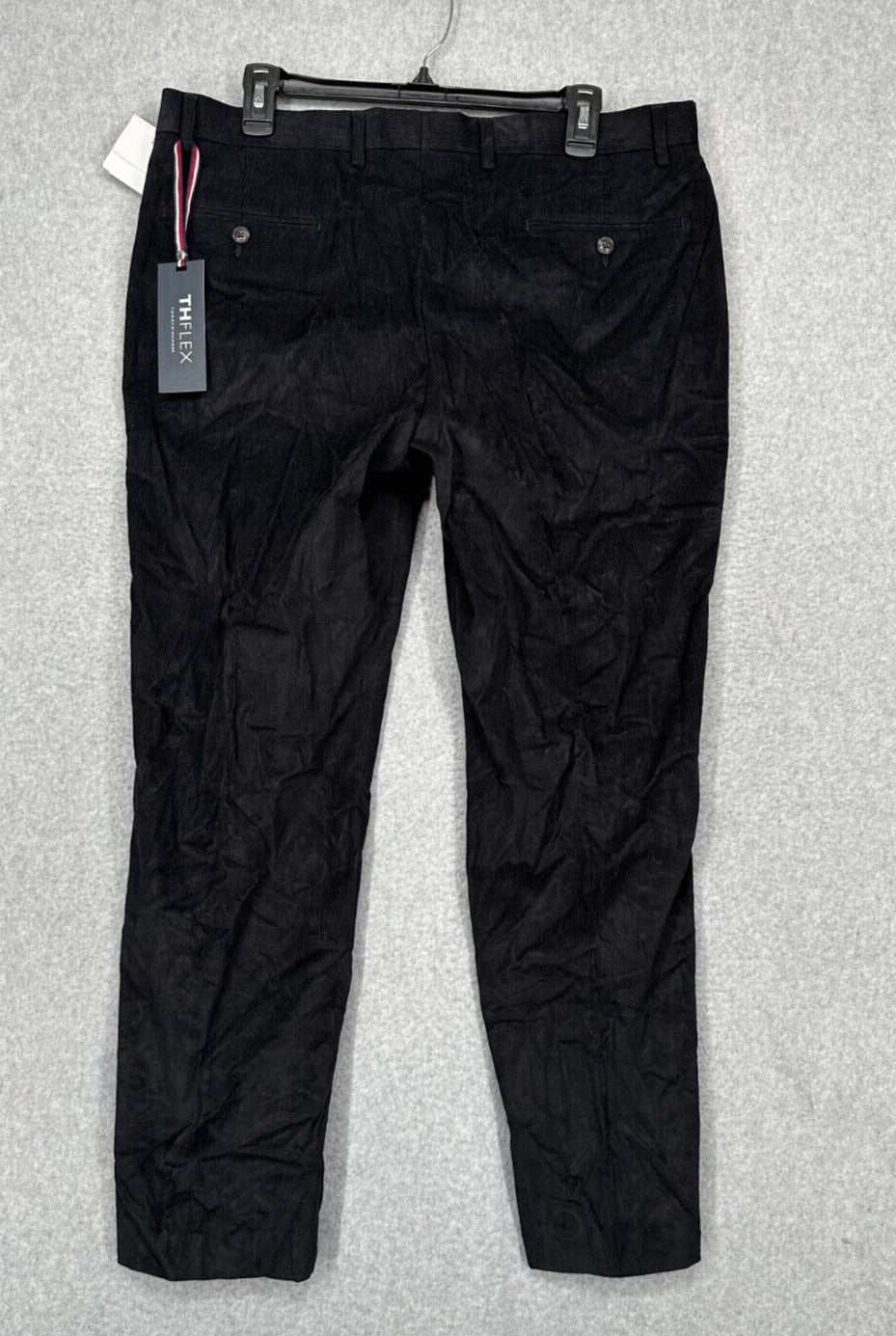 TOMMY HILFIGER Corduroy Pants Mens Size 34x30 Black Modern Fit NWOT $95