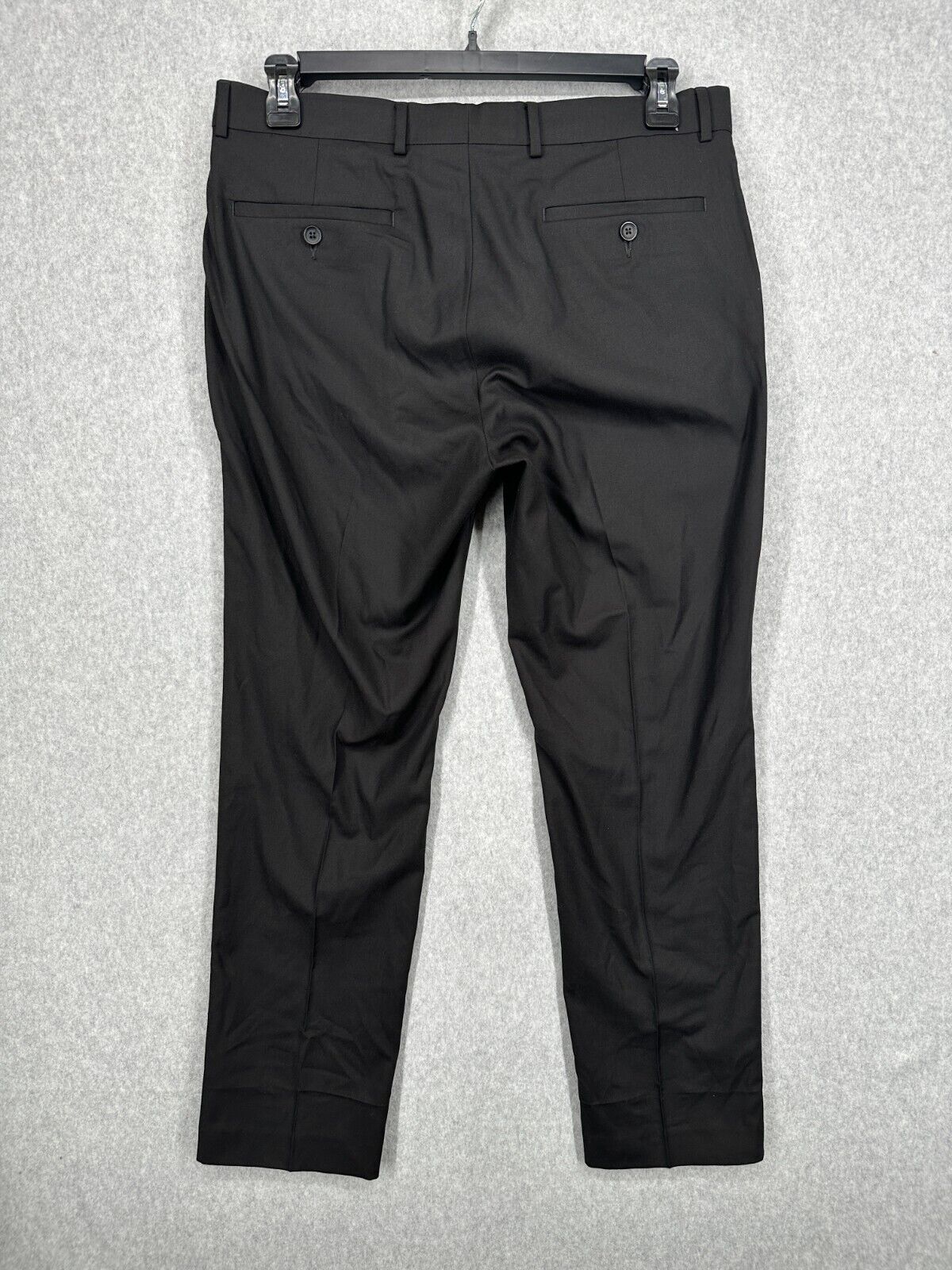 Kenneth Cole Reaction Suit Pants Mens Size 34x30 Black Slim Ready Flex PreOwned