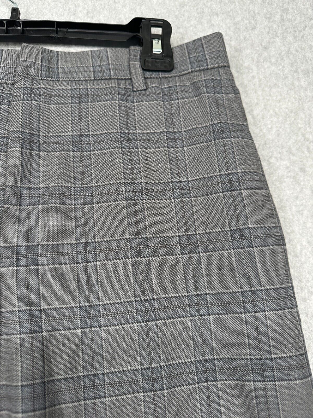 TOMMY HILFIGER Dress Pants Mens Size 32x32 Gray Blue Plaid Modern Fit TATE NWT