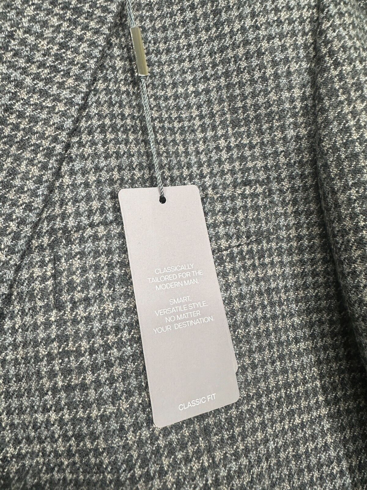 MICHAEL KORS Sport Coat Mens Size 40R Gray Tan Houndstooth Wool Classic Fit NWT