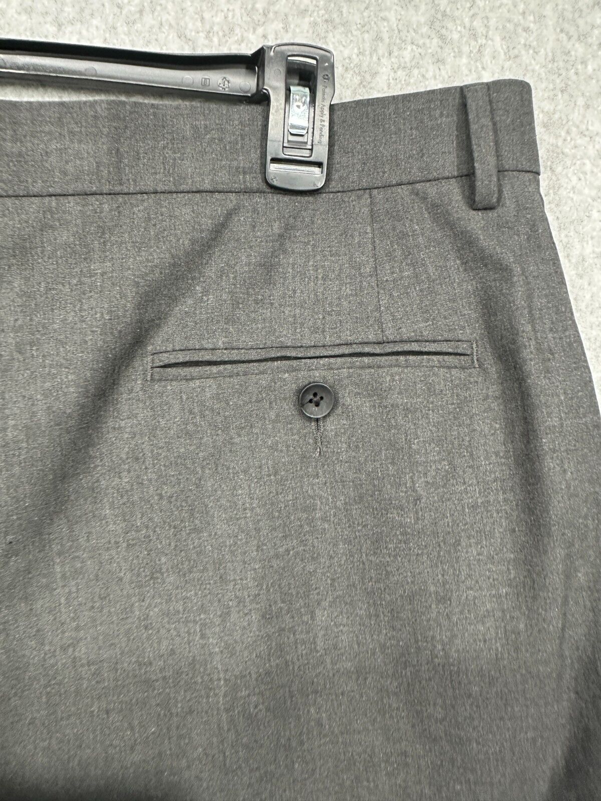 J.M. Haggar Pants 42x30 Dark Charcoal Classic Fit 4-Way Stretch Flat Front NWOT