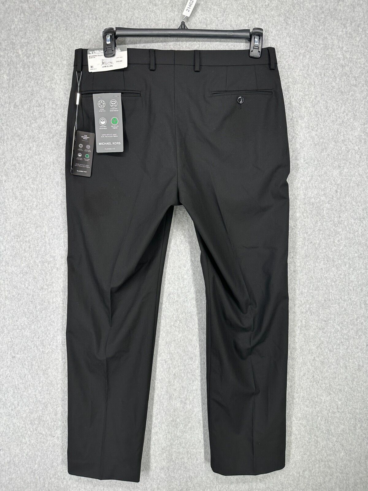 Michael Kors Dress Pants Mens Size 34x30 Black Classic Fit Performance NWT