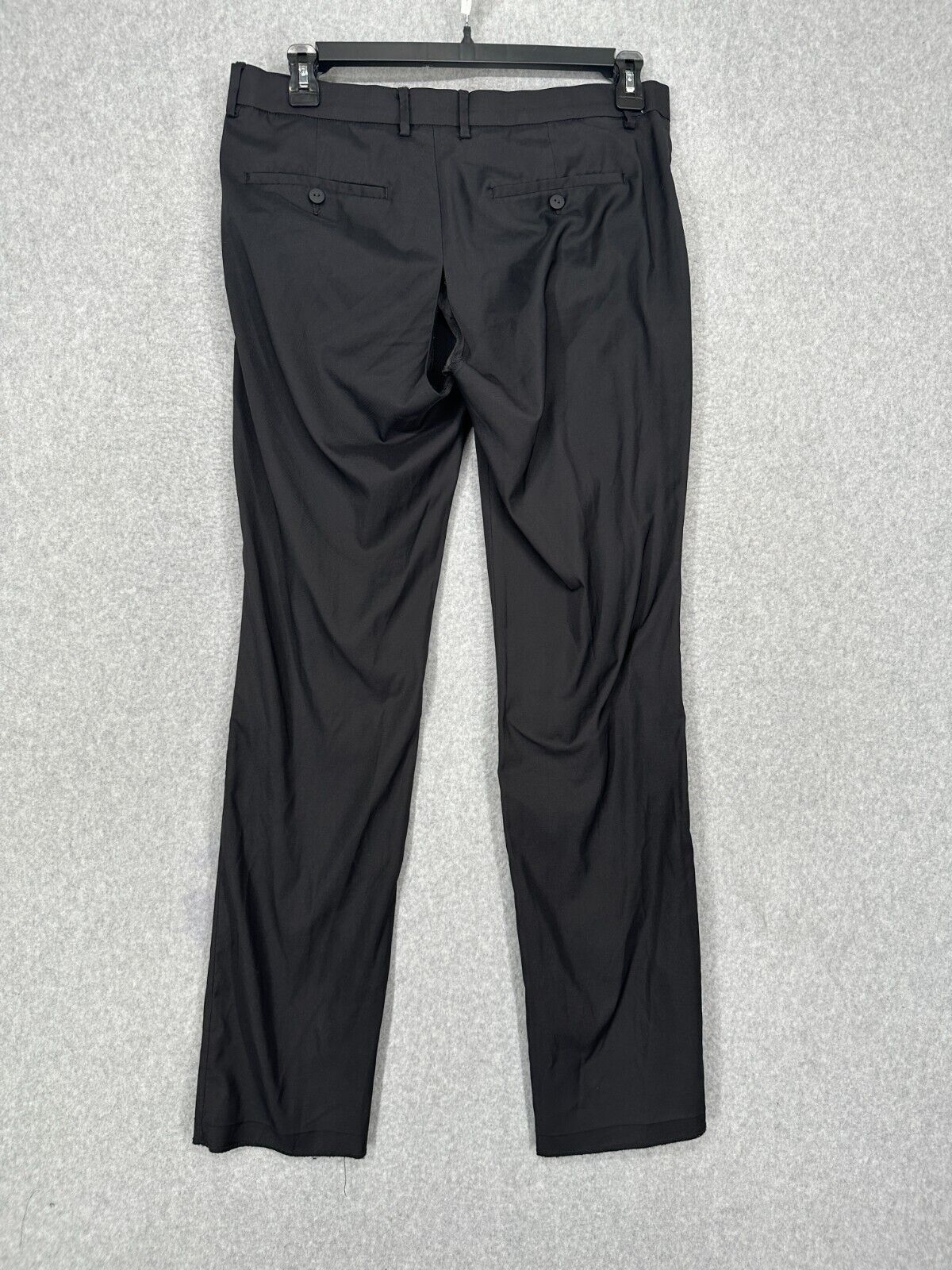 ALFANI Dress Pants Mens Size 32x32 Black AlfaTech Classic-Fit Stretch FLAWS!