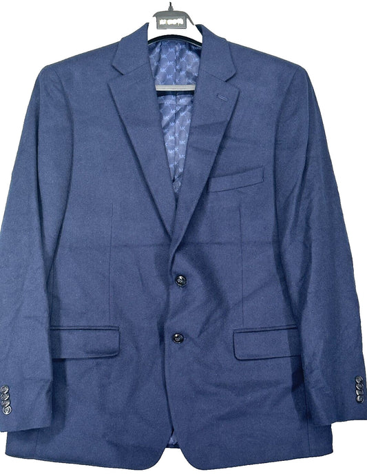 MICHAEL KORS Sport Coat Mens Size 44R Bright Navy Wool Silk Cashmere Classic Fit