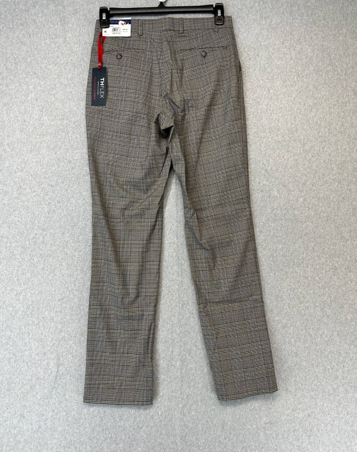 Tommy Hilfiger Dress Pants Mens Size 30x32 Black Gray Brown Check Modern Fit NWT