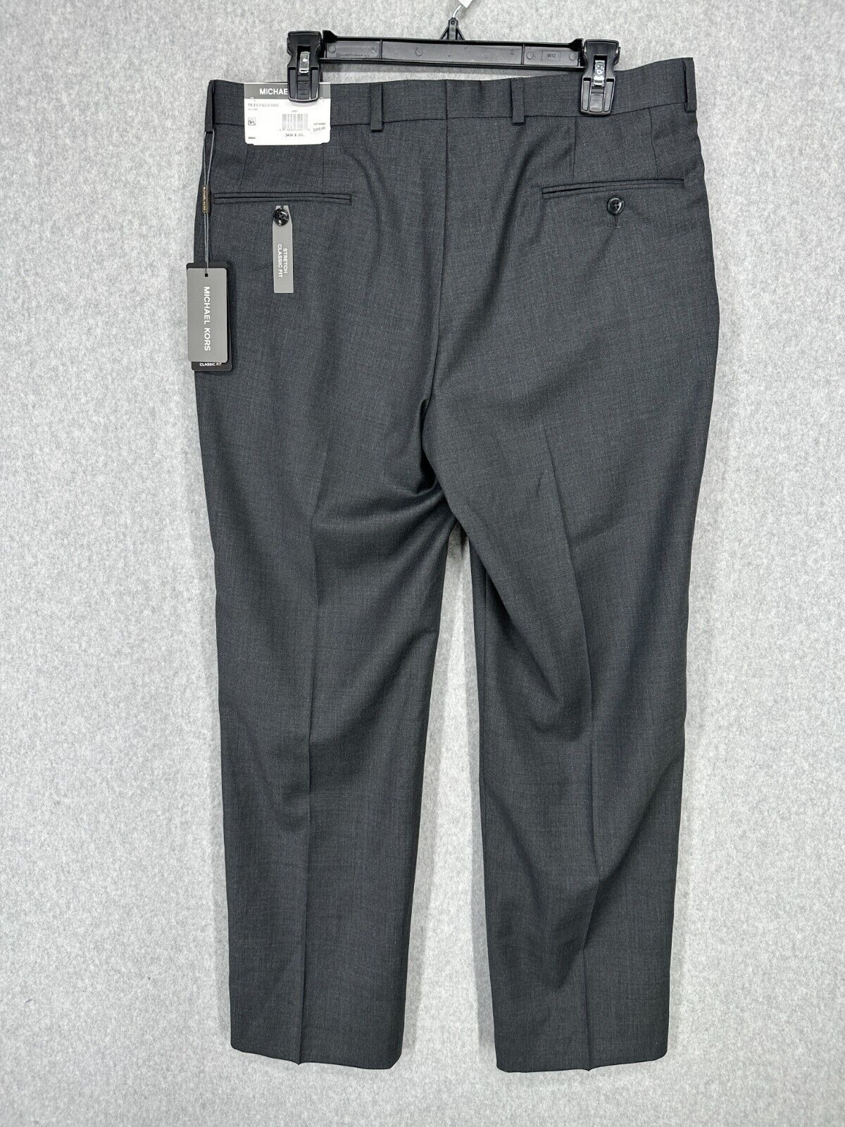 Michael Kors Suit Pants Mens Size 34x30 Gray Classic Fit Wool Blend NWT