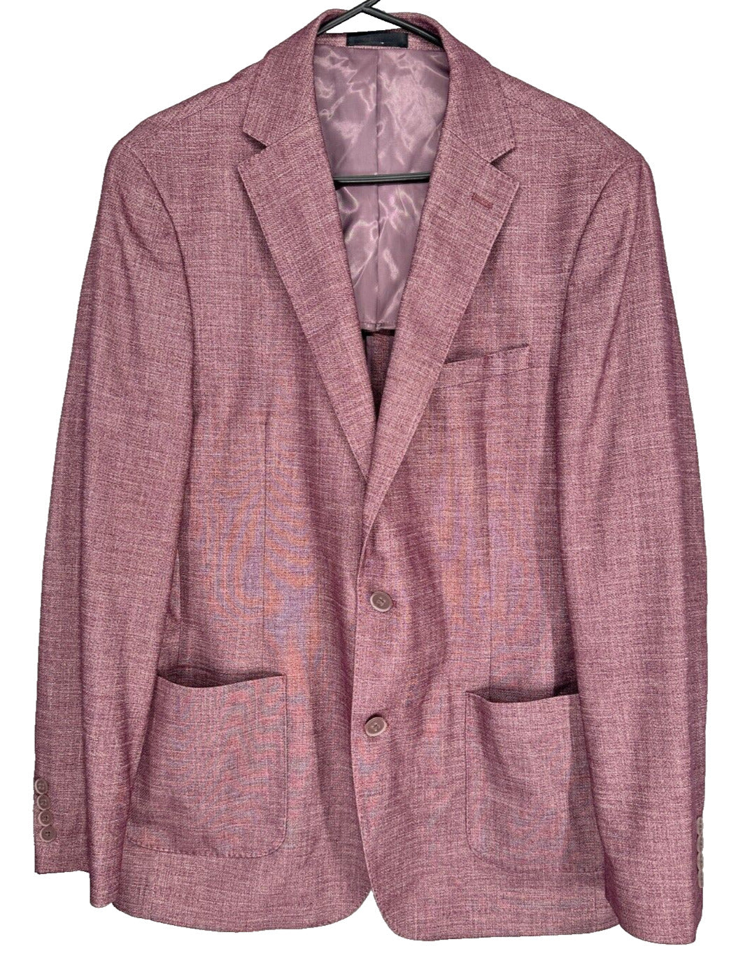 CALVIN KLEIN Sport Coat Mens Size 44L Raspberry Red Slim Fit Jacket NWOT