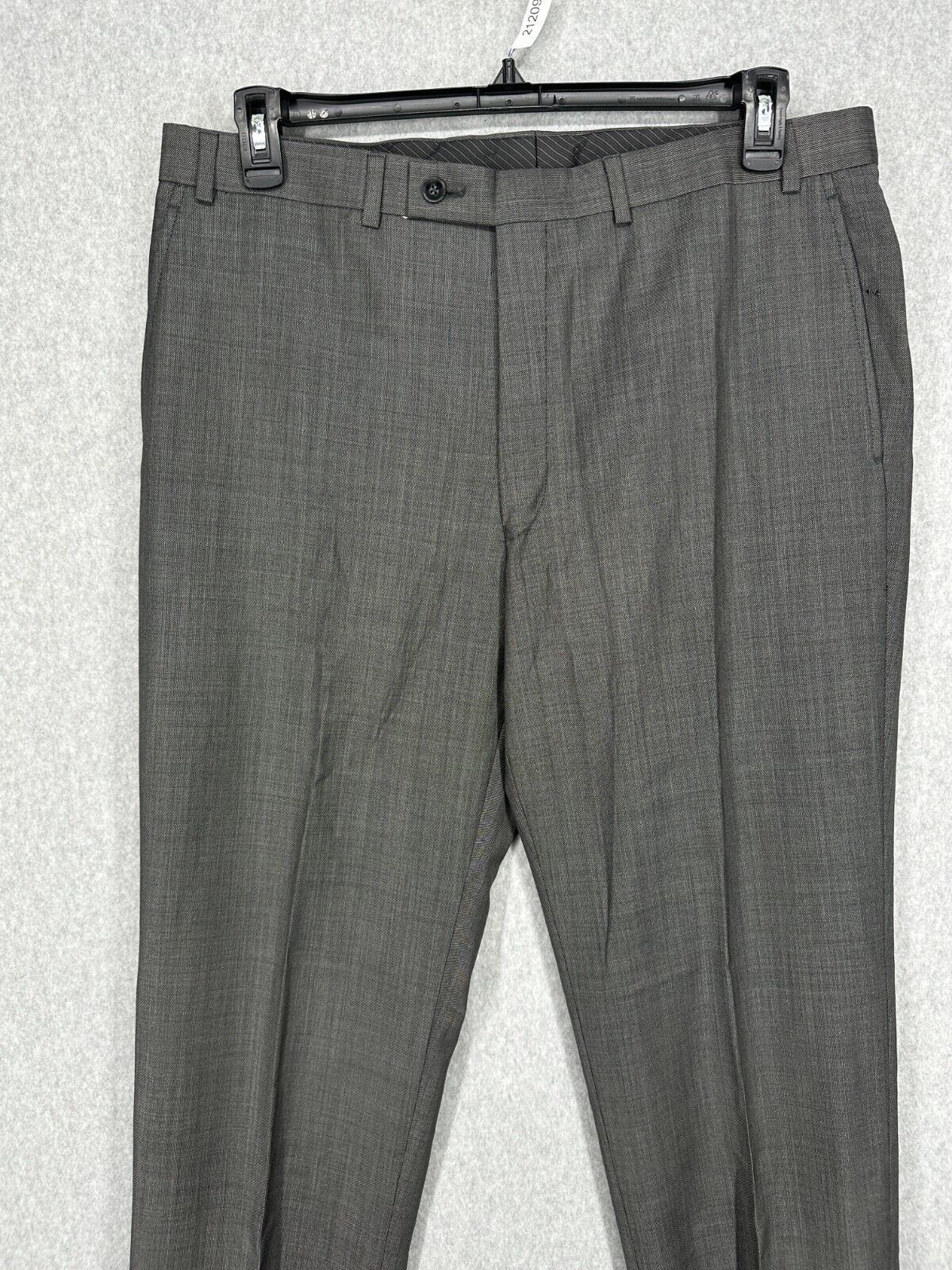 Calvin Klein Dress Pants Mens Size 36x34 Dark Gray 100% Wool WATCH! FLAW