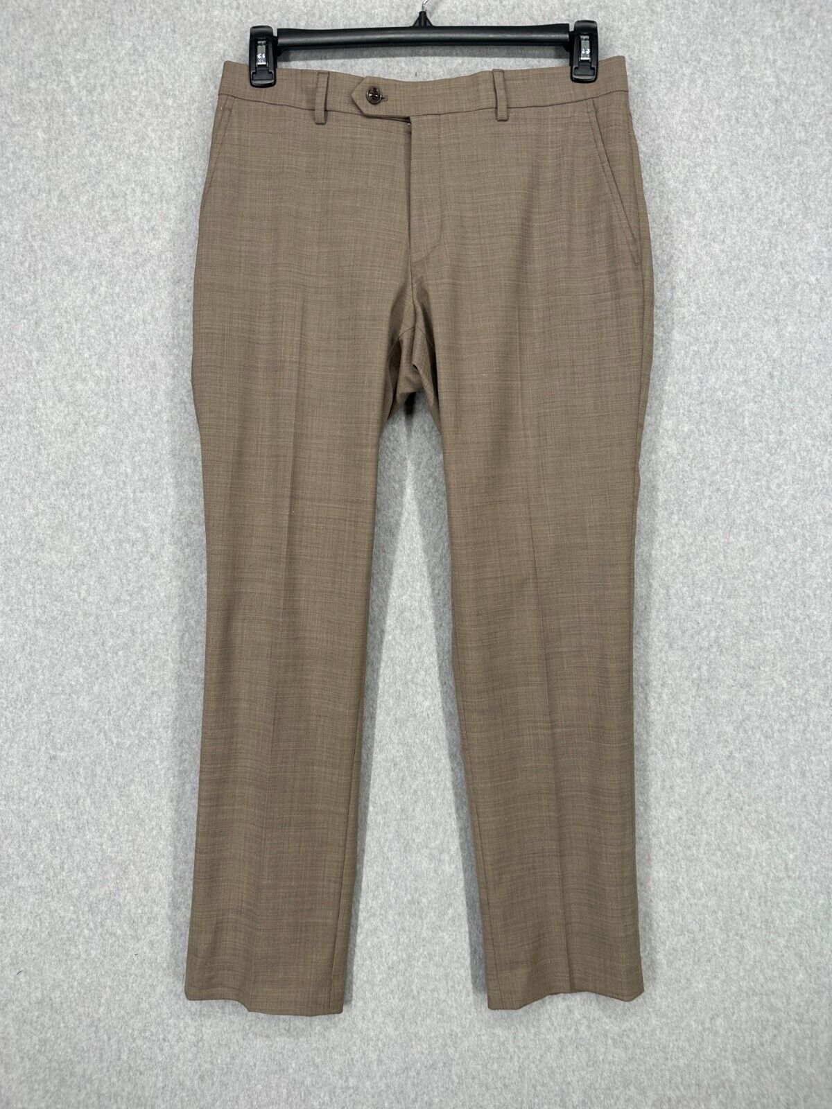 Tommy Hilfiger Sport Coat Size 40R White Tan Check & 32x30 Brown Pants Suit Set