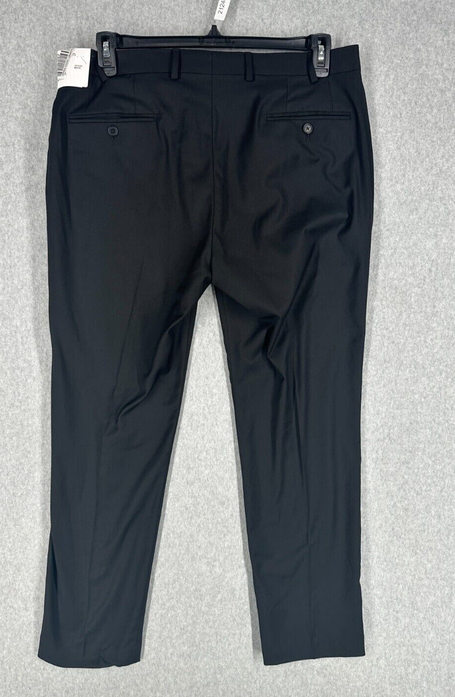 Calvin Klein Dress Pants Mens Size 36x30 Black Solid Slim Fit Performance