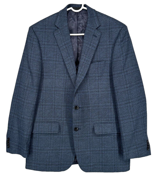 MICHAEL KORS Sport Coat Mens Size 44R Navy Pattern Plaid Classic Fit NWOT