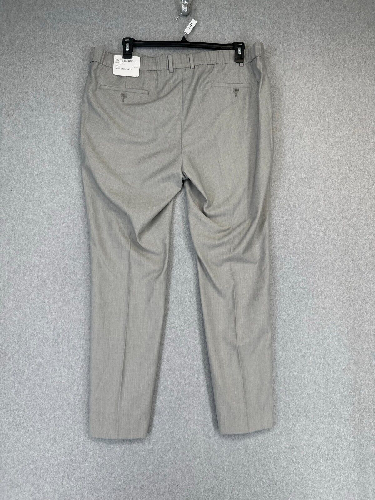 Kenneth Cole Reaction Suit Pants Mens 42x32 Cream Slim-Fit Ready Flex NWT