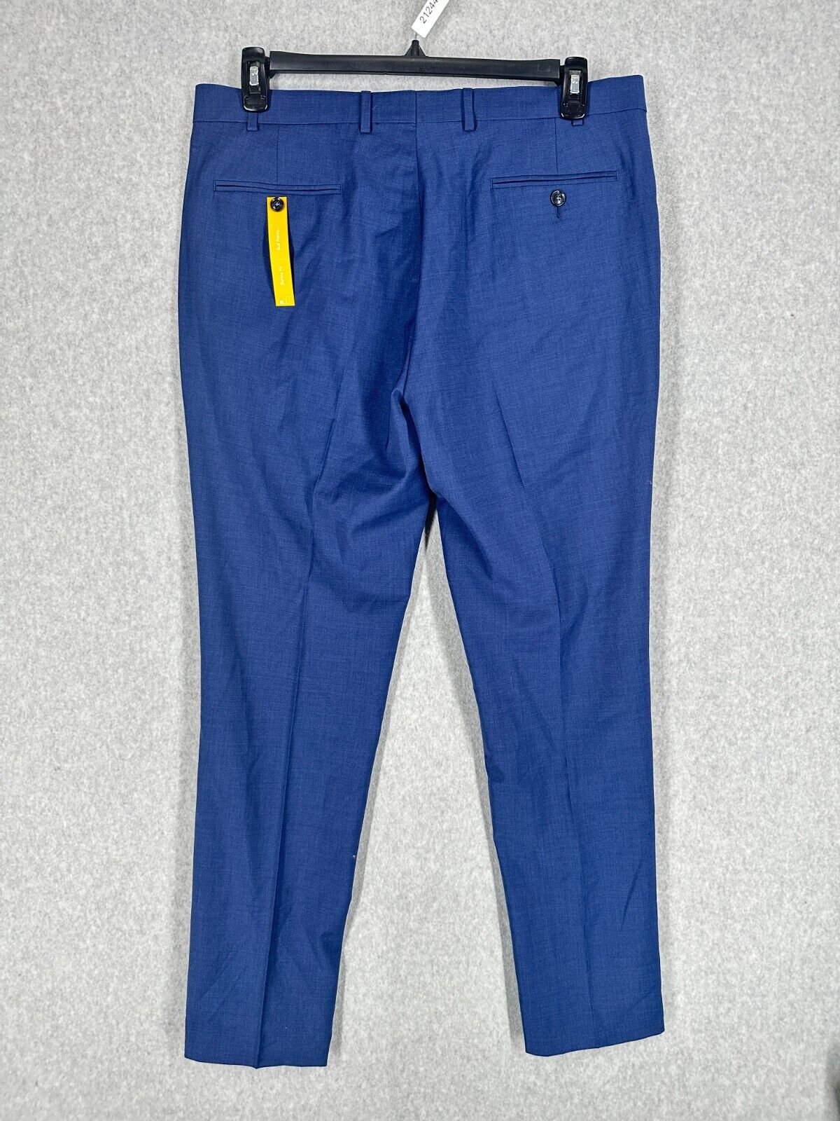 Calvin Klein Suit Pants Skinny Fit Size 36x32 Blue Solid Infinite Stretch PreWor