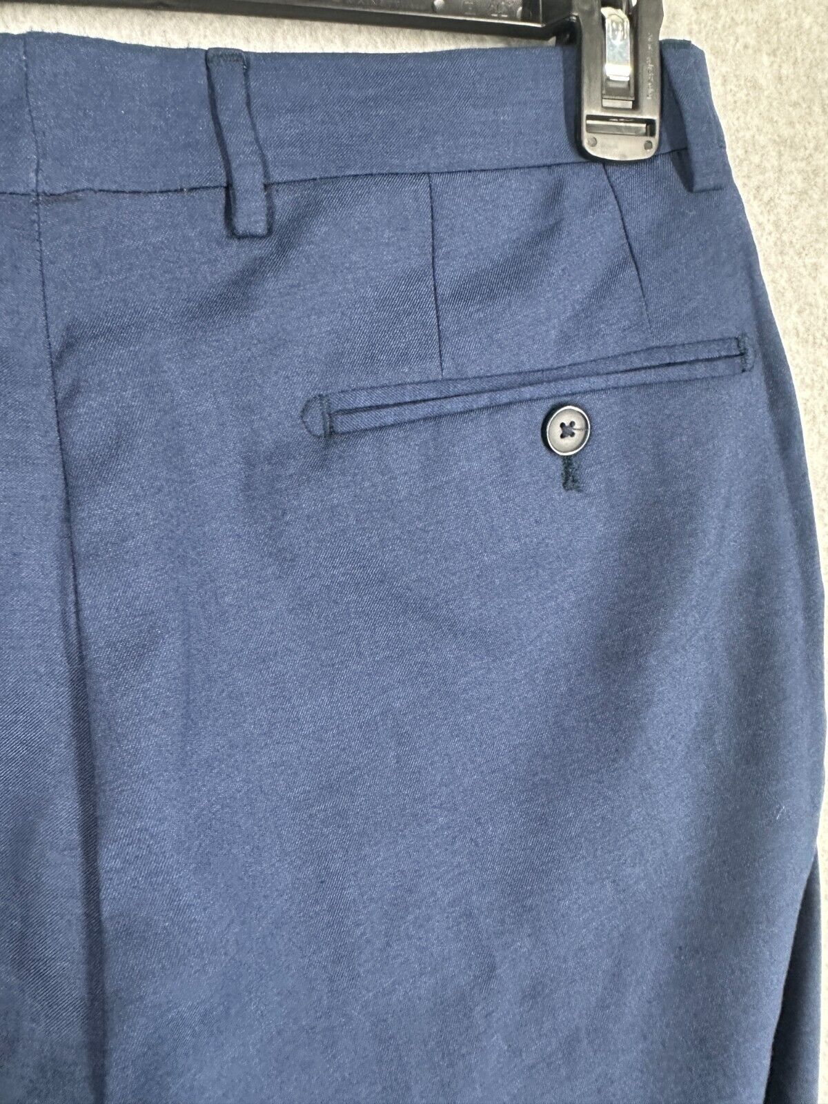 Calvin Klein Dress Pants Mens Size 32x32 Blue Solid Slim Fit Performance PreWorn