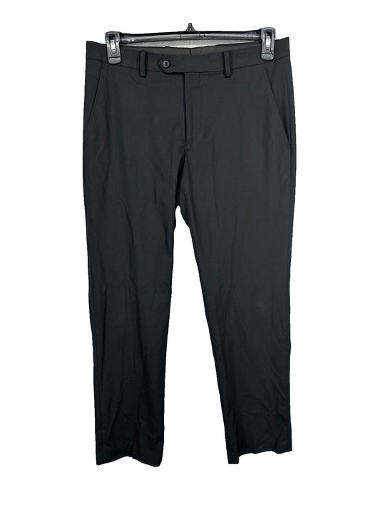 ALFANI Suit Pants Size 33x30 Black Slim Fit Stretch Solid NWOT $135