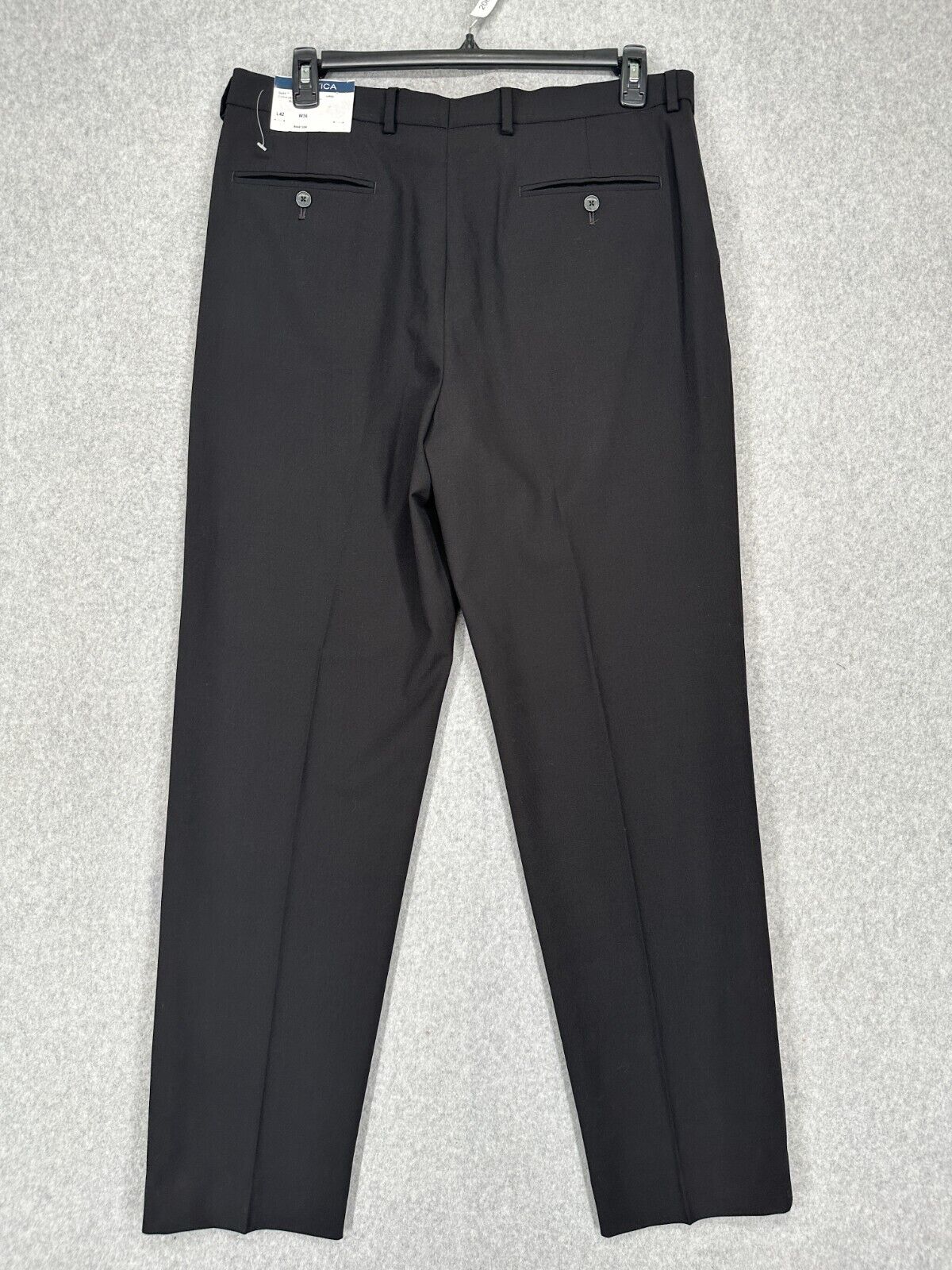 NAUTICA Suit Pants Mens Size 36x32 Black Solid Modern Fit Bi-Stretch NWT