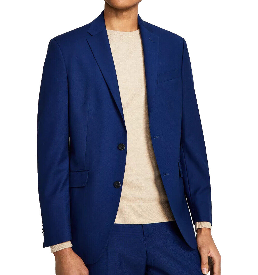 KENNETH COLE Suit Jacket Size 42S Blue Techni-Cole Slim Fit Stretch NWOT $360