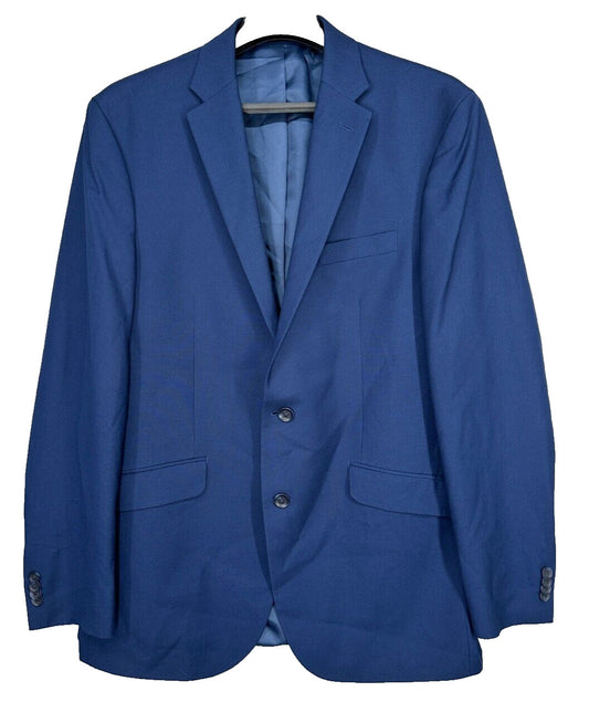 KENNETH COLE Suit Jacket Size 38S Blue Techni-Cole Slim Fit Stretch