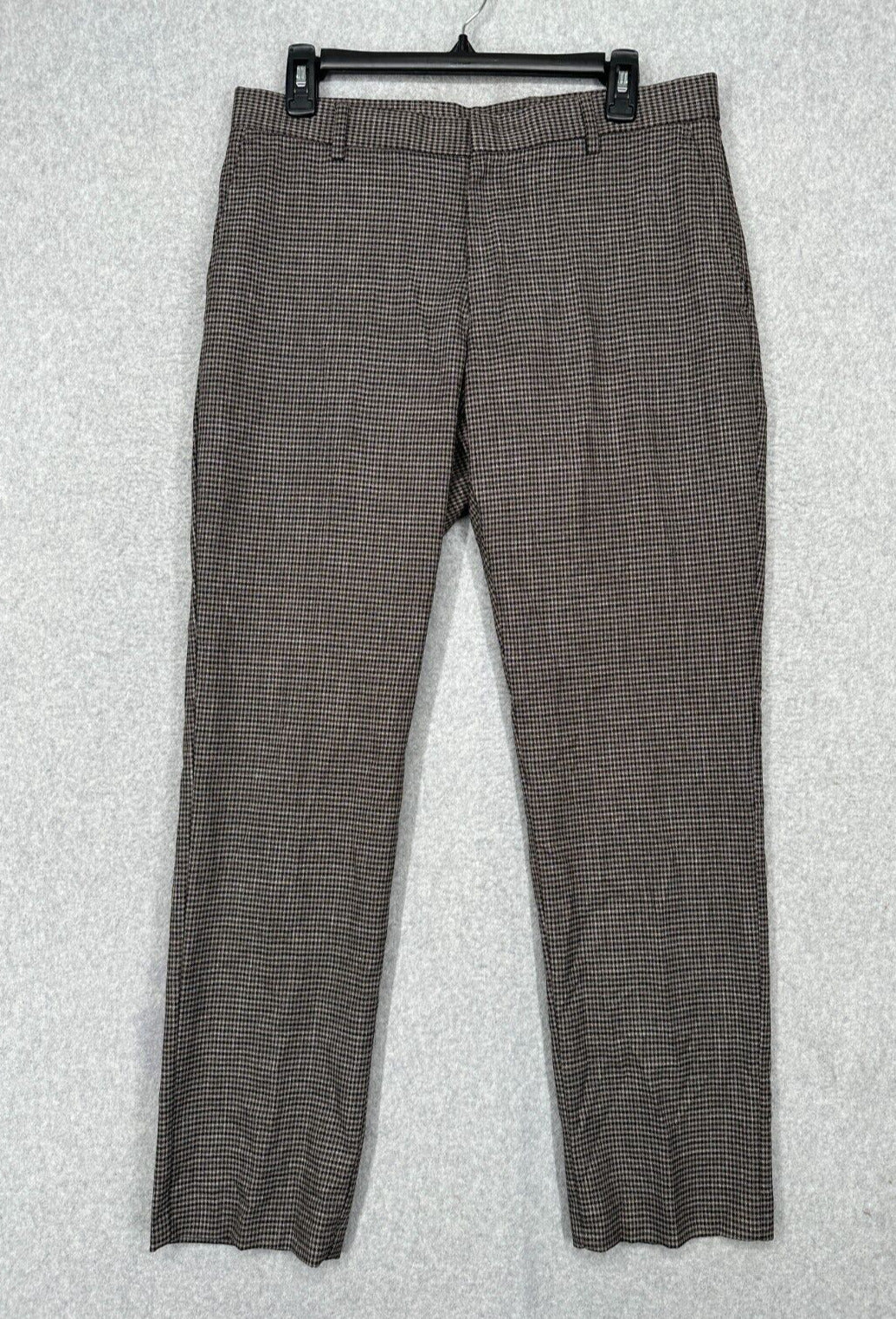 TOMMY HILFIGER Dress Pants Mens Size 30x30 Brown Check Plaid Modern Fit TATE NWT