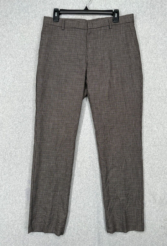 TOMMY HILFIGER Dress Pants Mens Size 30x30 Brown Check Plaid Modern Fit TATE NWT